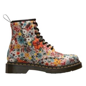 Dr. Martens Junior 1460 Wanderflora Wanderlust Taupe Flowers Boots Girls 13